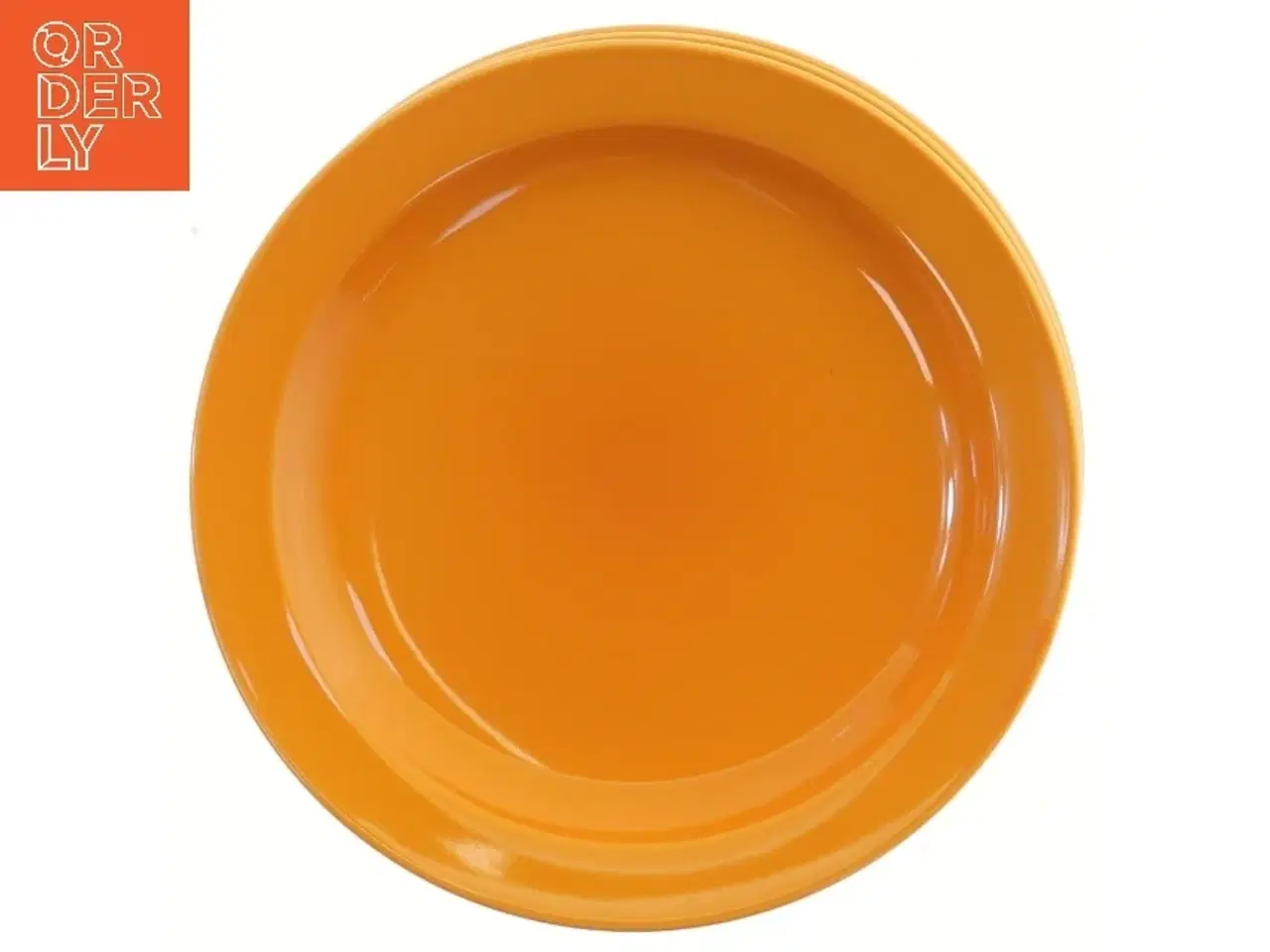 Billede 2 - 4 stk orange tallerkener Ø21 cm fra Lounge (str. 4 stk Ø 21 cm)