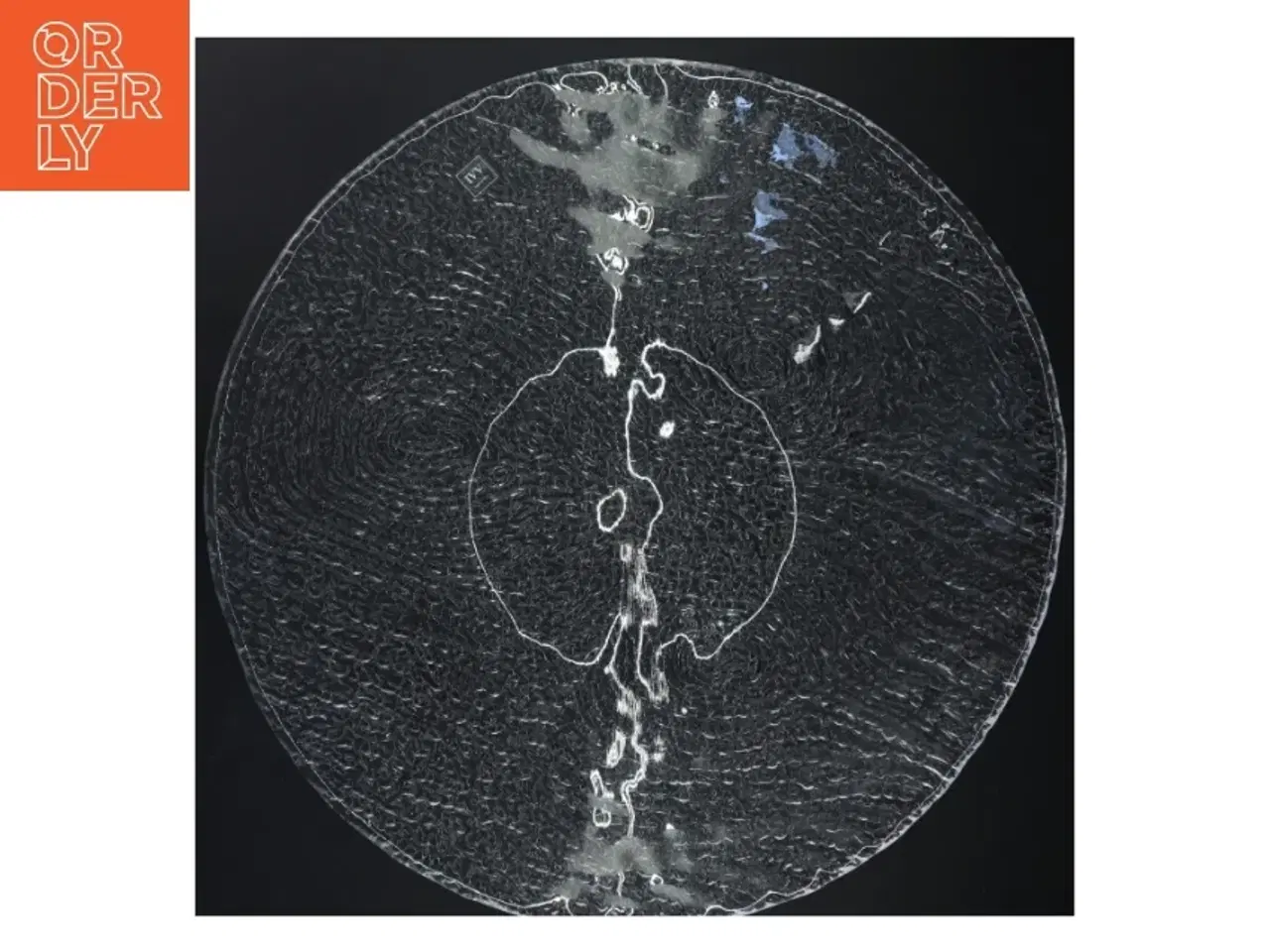 Billede 2 - Glasfad med mønster (str. Ø 39x5 cm)