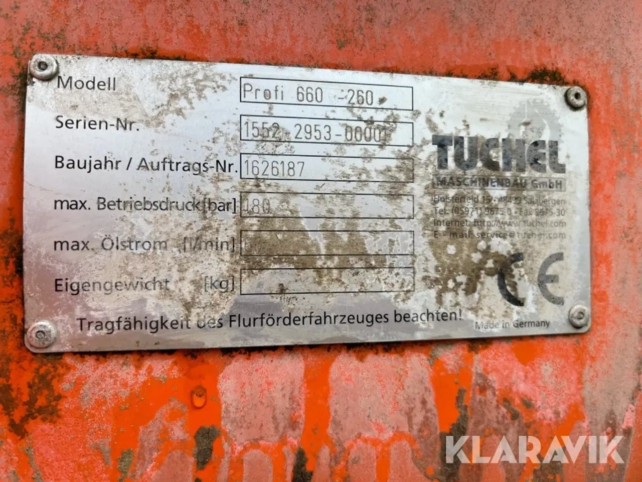 Billede 5 - Hydraulisk kost Tuchel-Swep Profi 660