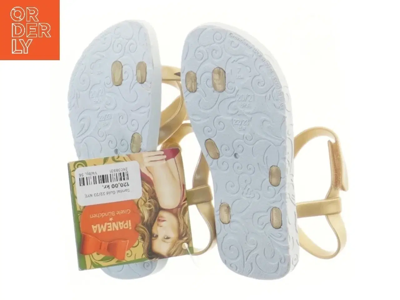 Billede 3 - Guldfarvede sandaler med sløjfe fra Ipanema (str. 22-23 cm)