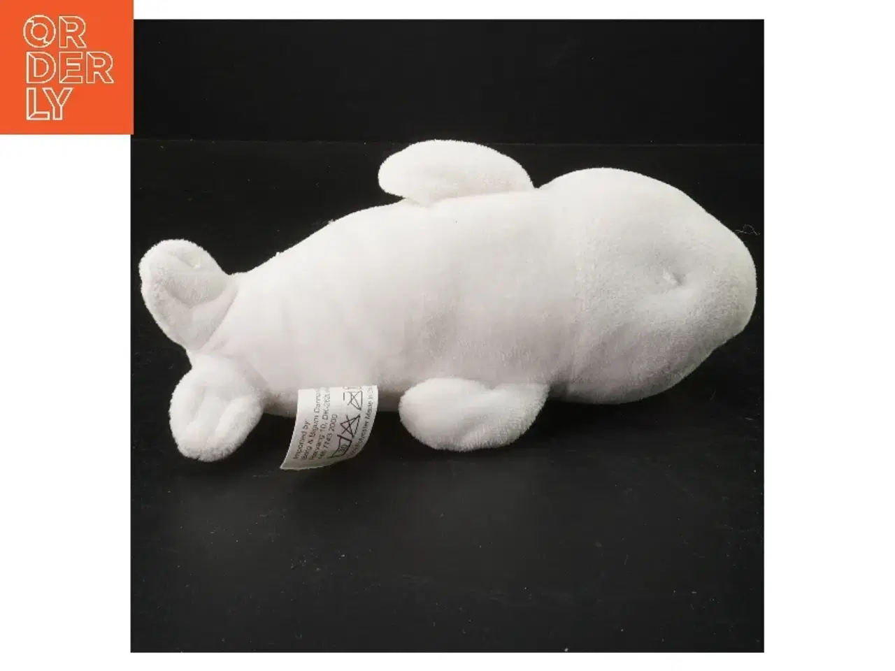 Billede 3 - Hvid tøjdyrsæl fra Zoo København (str. 20 x 8 cm)