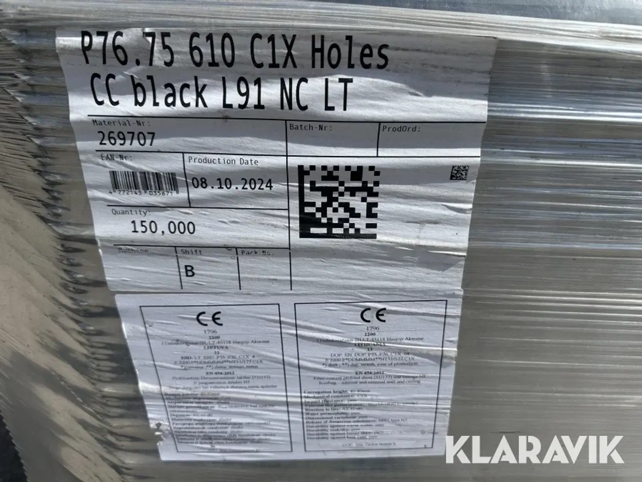 Billede 8 - Bølgeplade HJ-HU 150 styk Euronit 702 HJ/HU Sort