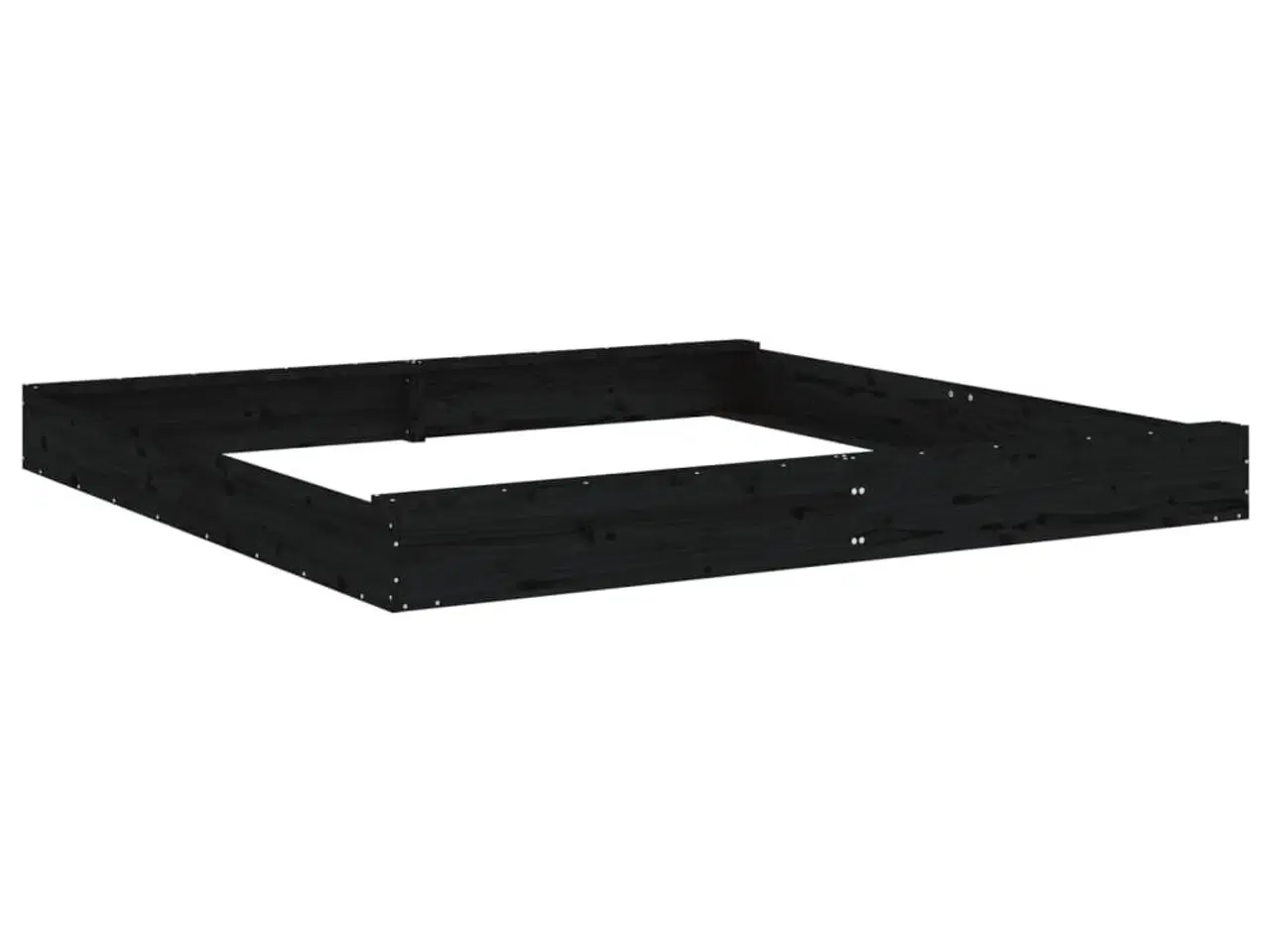 Billede 6 - Sandkasse med sæder firkantet massivt fyrretræ sort