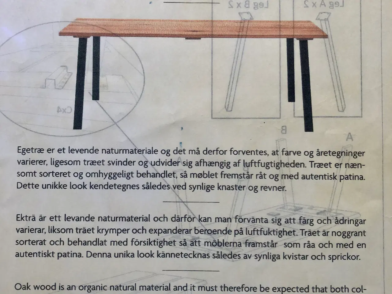 Billede 7 - TRUE spisebord i massiv olieret eg, smukt & robust