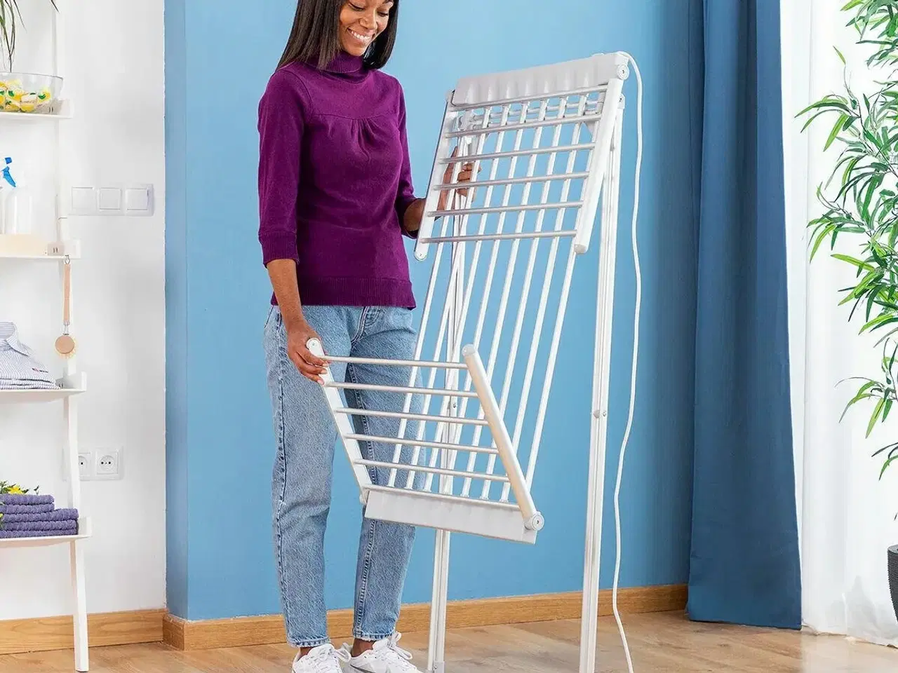 Billede 9 - Tørrestativ elektrisk med vinger - Warmmat 230 W, 20 stænger, touch, timer, temperatur 35-60 °C