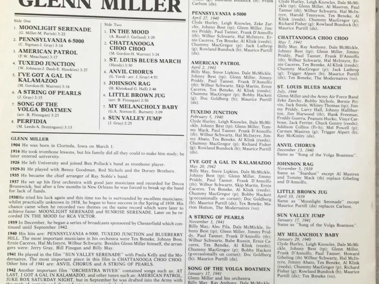 Billede 2 - Glenn Miller: Giants of Jazz - vinyl LP