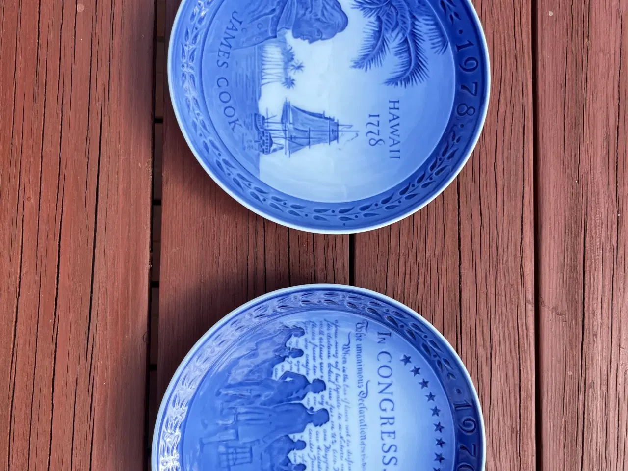 Billede 1 - Jubilæums platter 2 styk royal copenhagen