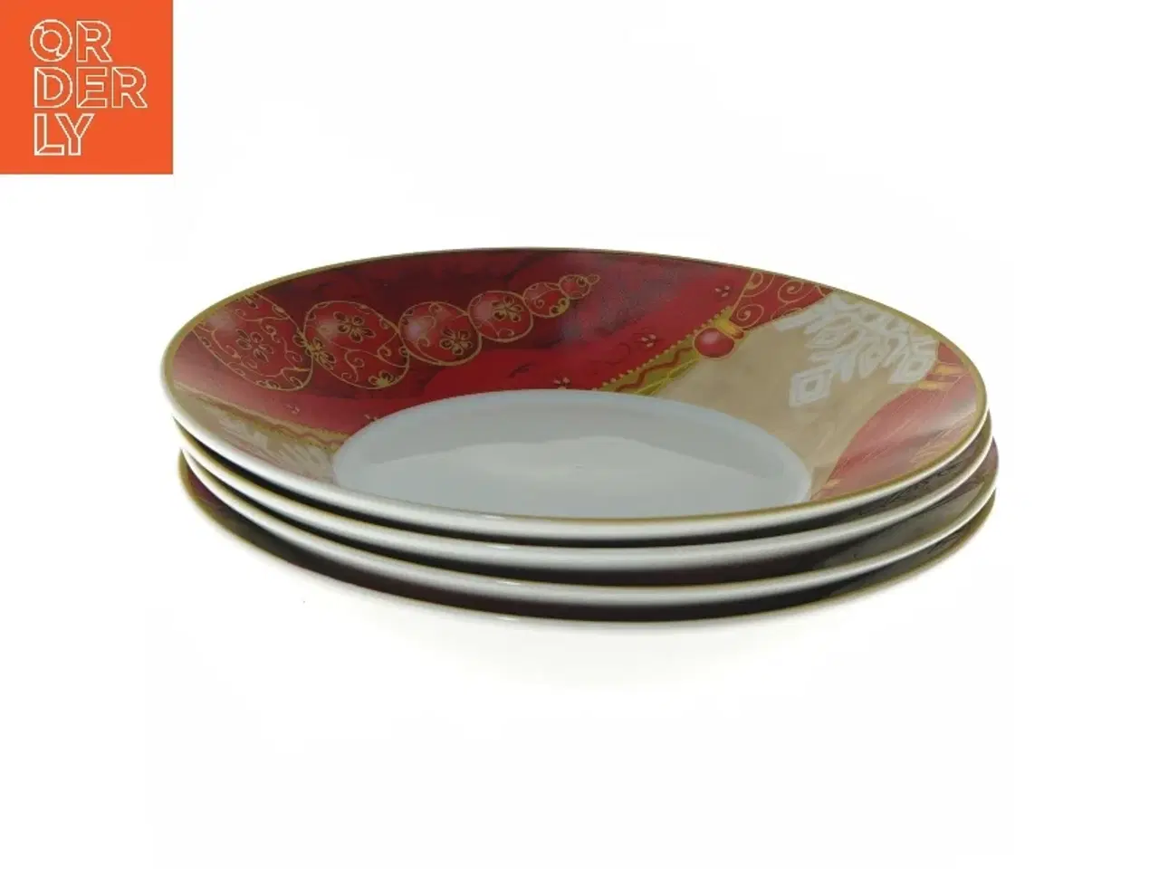 Billede 1 - Sæt af fire tallerkener med julemotiv fra Hoichanzu (str. 4 styk, ø 21,5 cm)