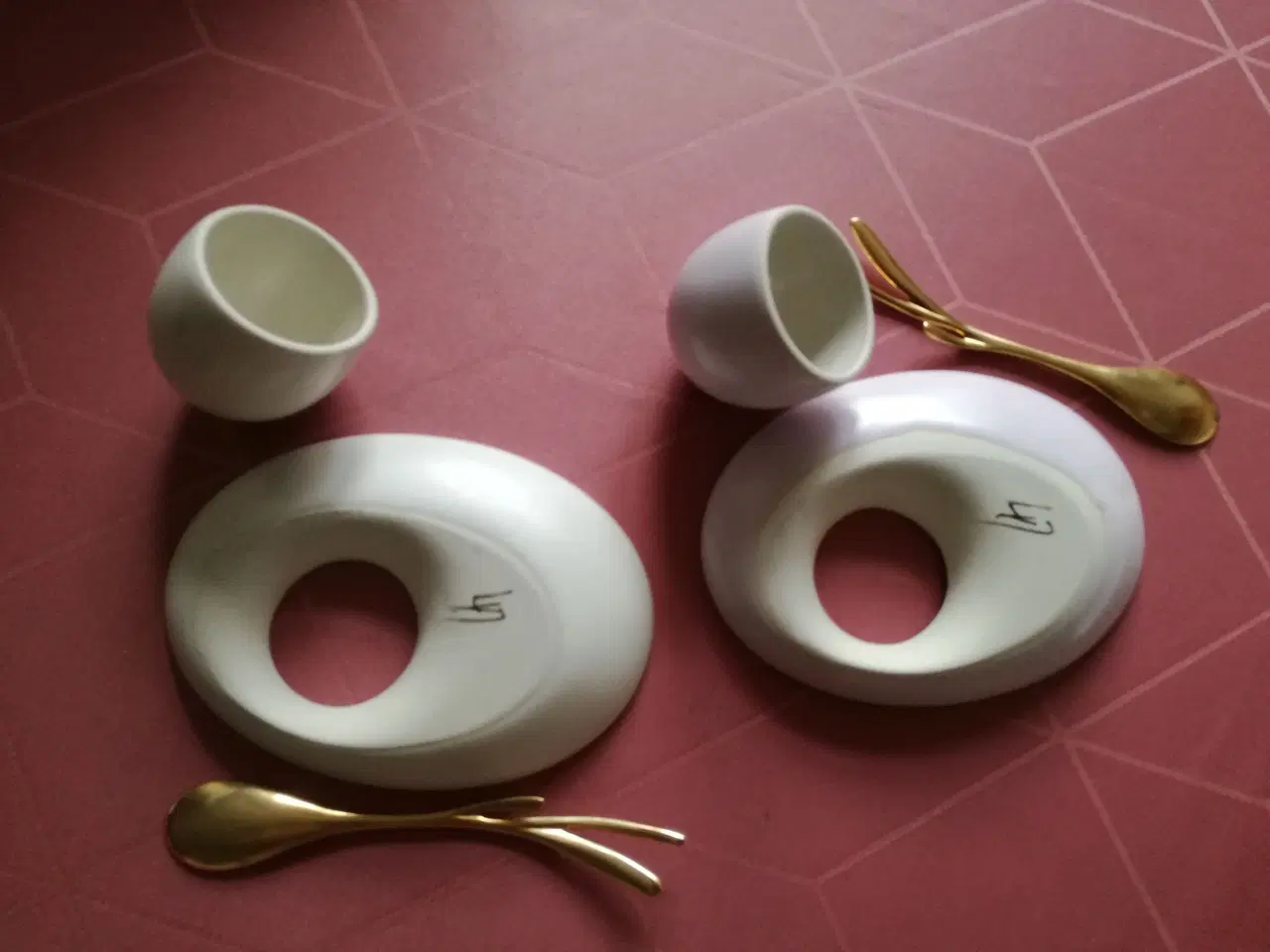 Billede 4 -  Espressokopper, æggebægre i porcelæn