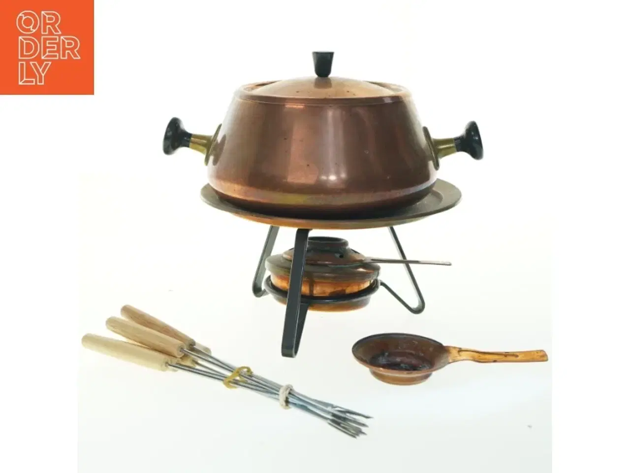 Billede 1 - Fondue sæt i kobber