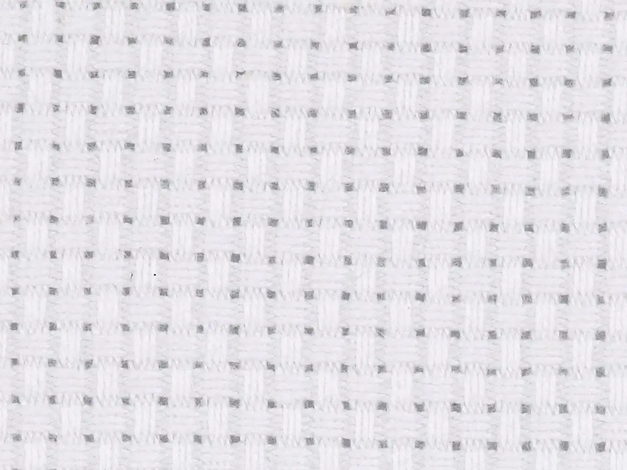 Billede 1 - Aidastof 50x50 cm - Hvid, 100% bomuld, 43 tern