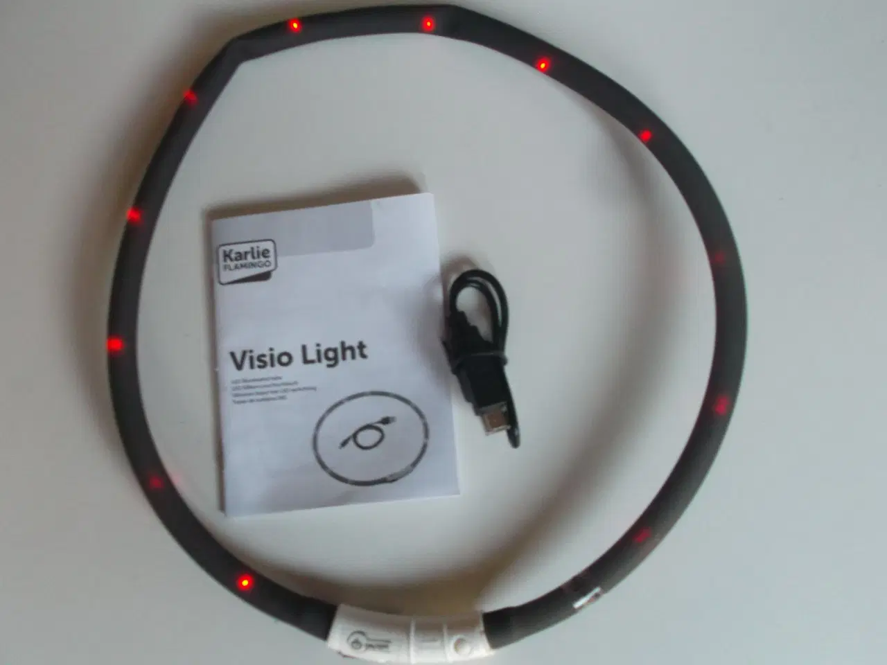 Billede 1 - Rødt LED lyshalsbånd Visio Light
