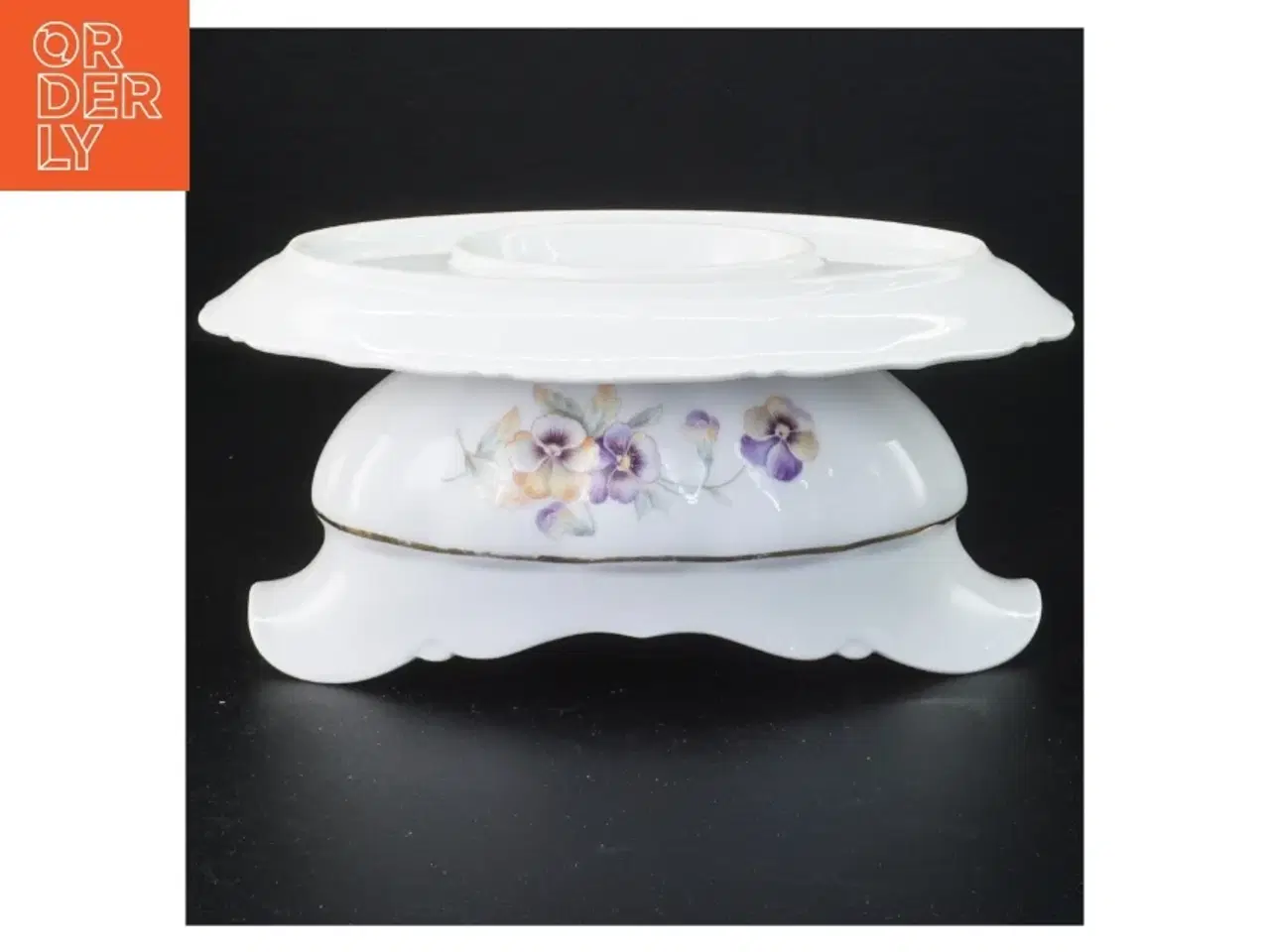 Billede 2 - Porcelæns sovseskål med blomstermotiv fra Bavaria (str. 22 x 14 cm)