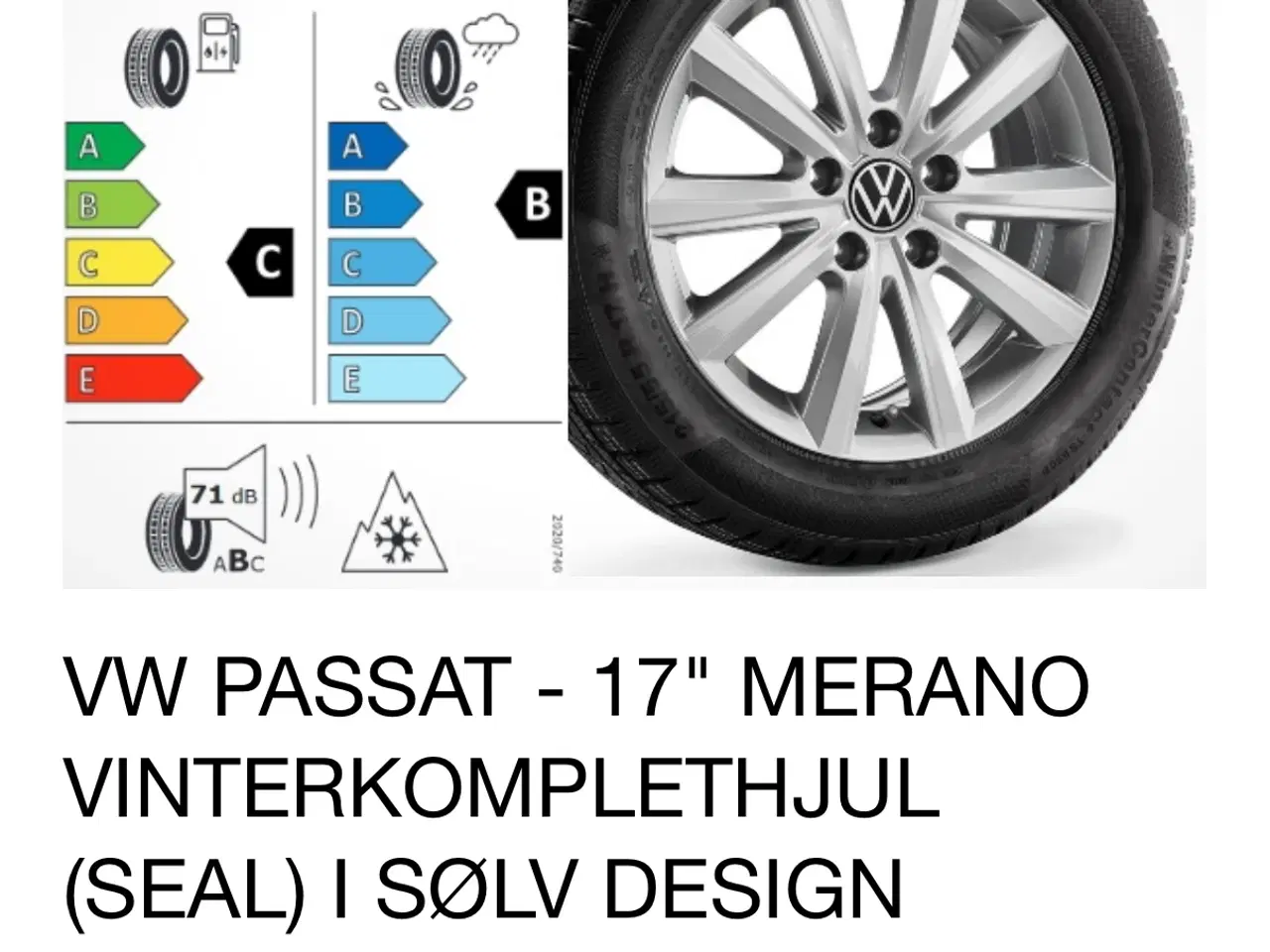 Billede 9 - VW Passat 17” vinterhjul originale