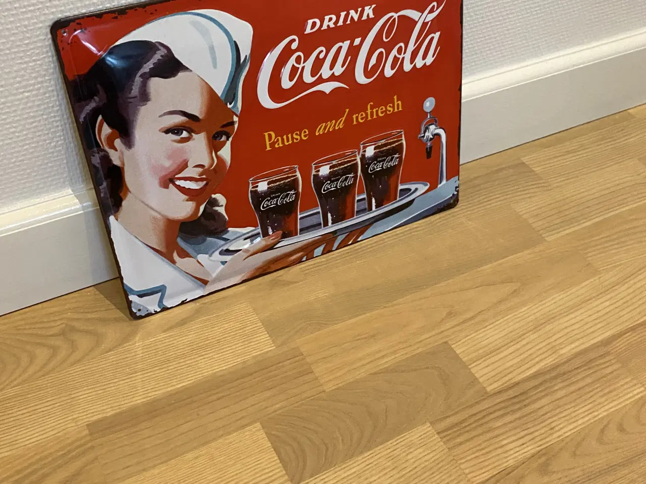 Billede 1 - Coca Cola metalskilt h: 29,5 cm., b: 39,5 cm