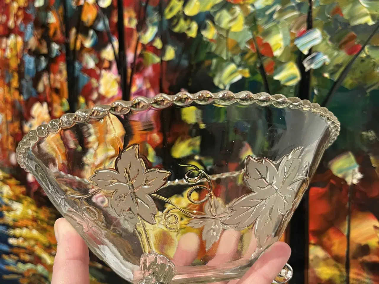 Billede 2 - Flot glasskål på fødder