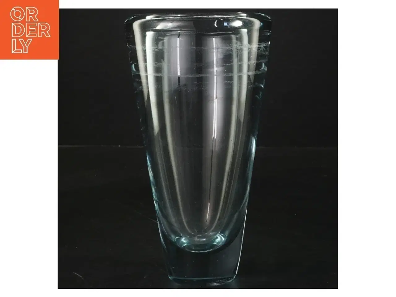 Billede 1 - Glasvase (str. Ø 10 cm længde 18,5 cm)