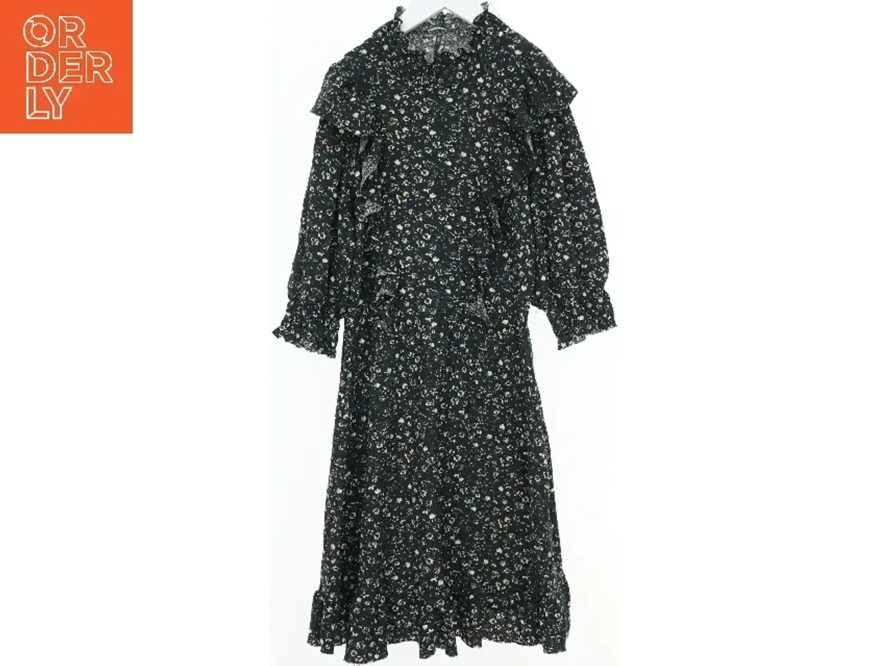 Billede 1 - Langærmet blomsterkjole med flæser fra Zara (str. S)