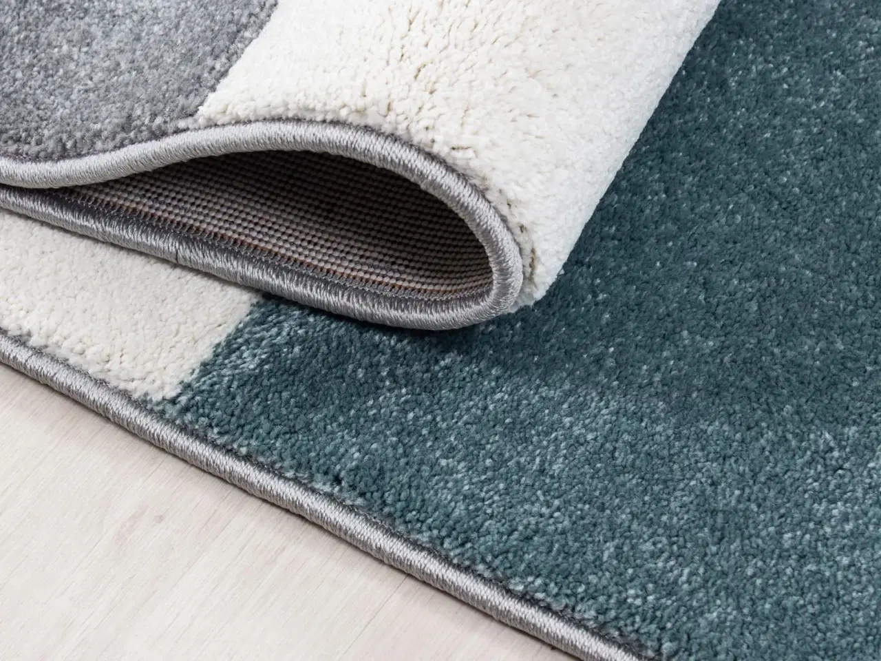 Billede 5 - Hawaii Kortluvet tæppe Ternet - Blå - 160x230