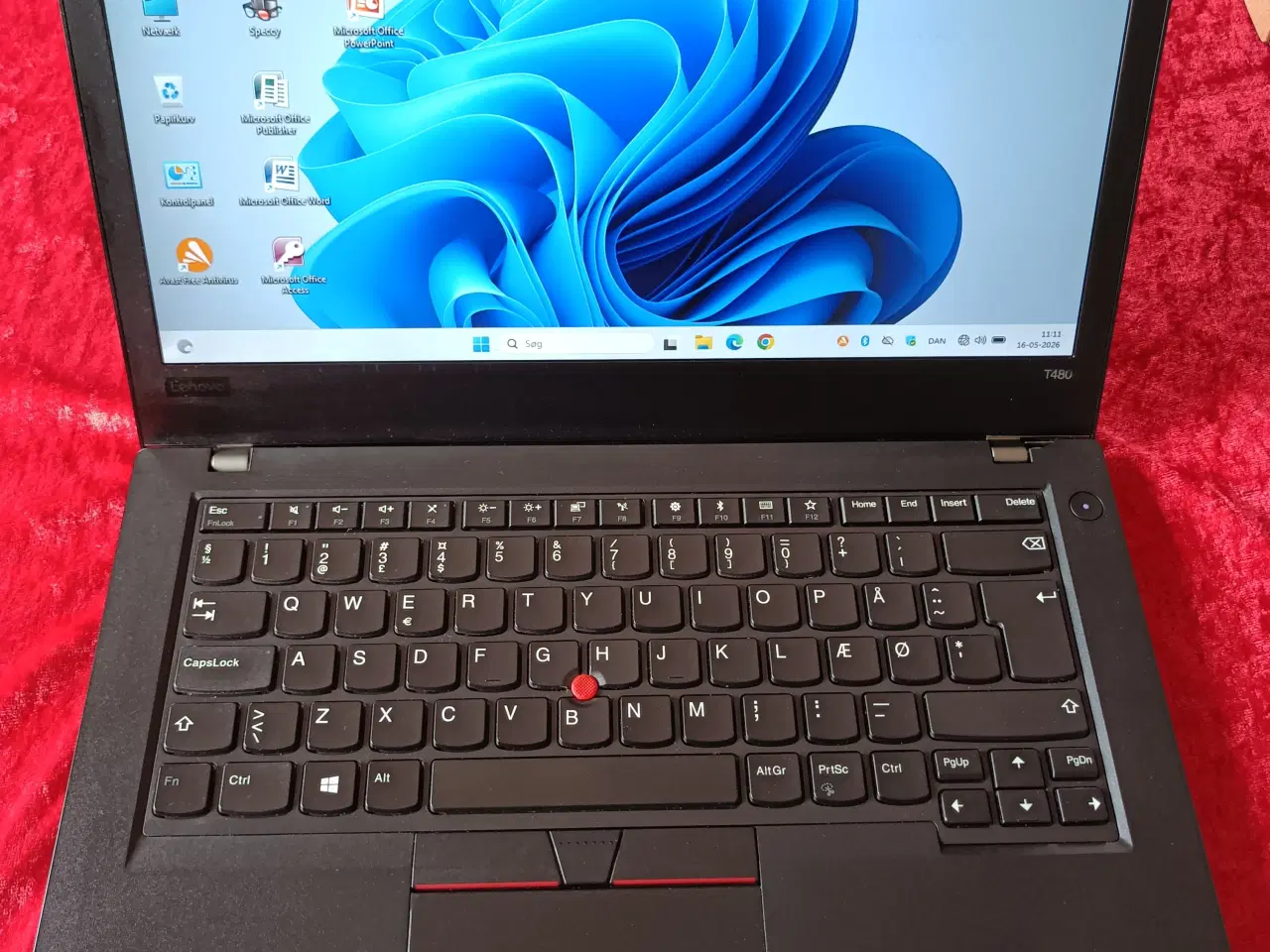 Billede 1 - Lenovo thinkpad T480 med gode batterier