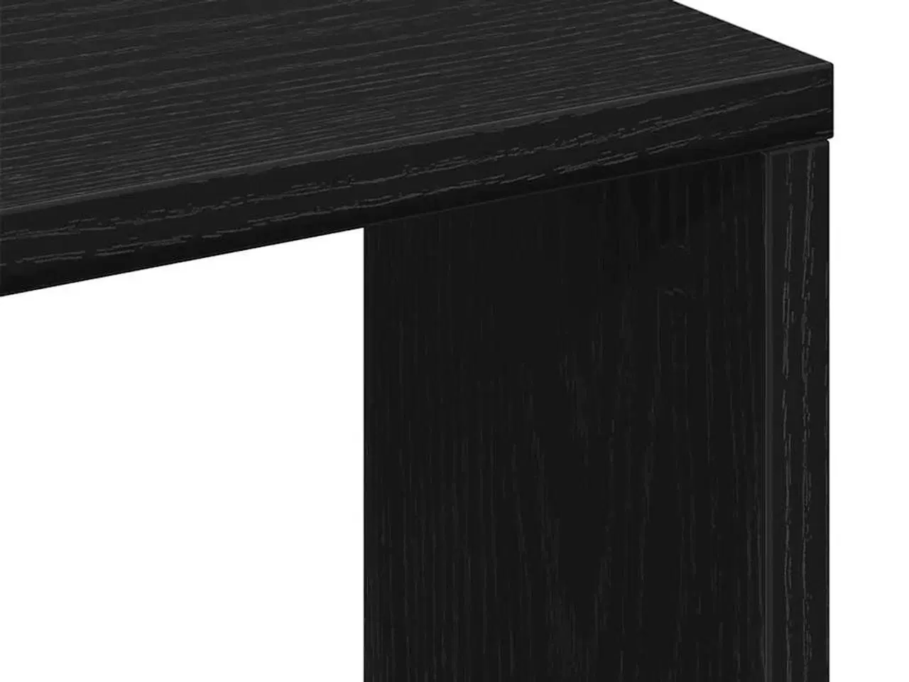 Billede 8 - Vægreol sort egetræ 36x16x90 cm konstrueret træ