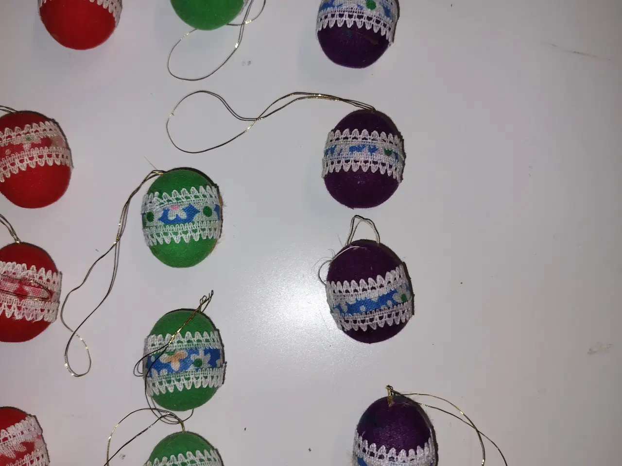 Billede 2 - 12 stk Påskeæg retro i stof