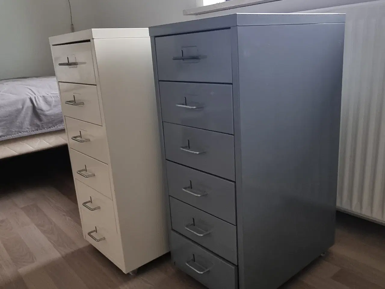 Billede 1 - Opbevarings skuffe i metal, hvid