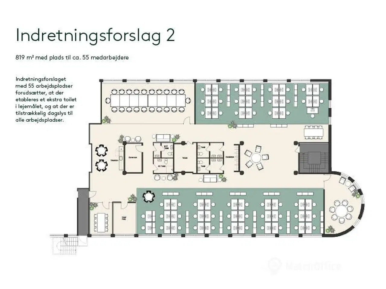 Billede 19 - 819 m² kontor med op til 55 arbejdspladser, nem tilgængelighed og parkering