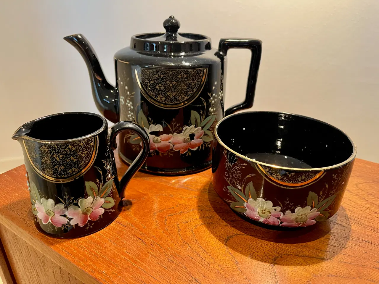 Billede 1 - Antik tekande, flødekande og sukkerskål