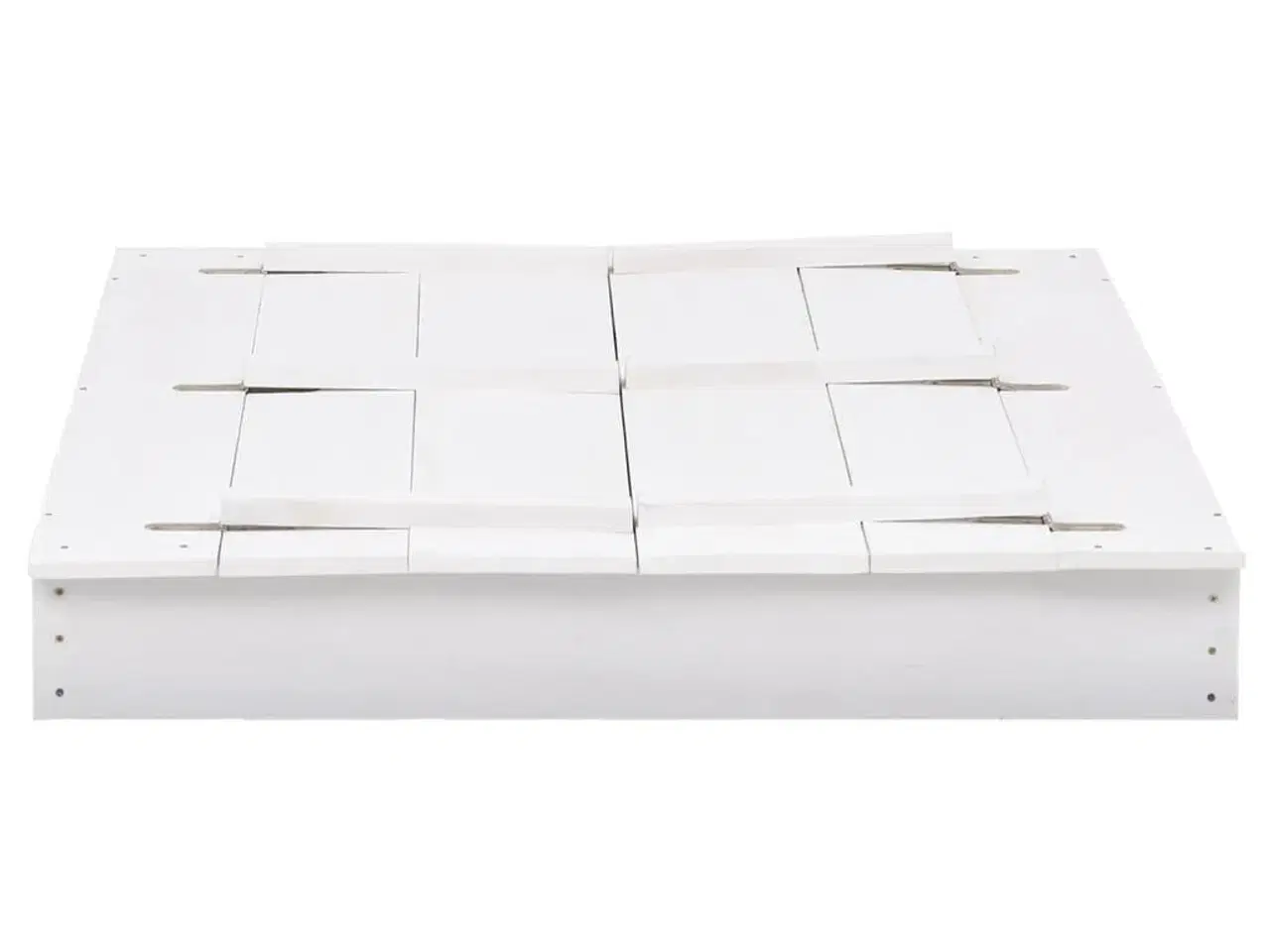 Billede 3 - Sandkasse 95x90x15 cm fyrretræ hvid