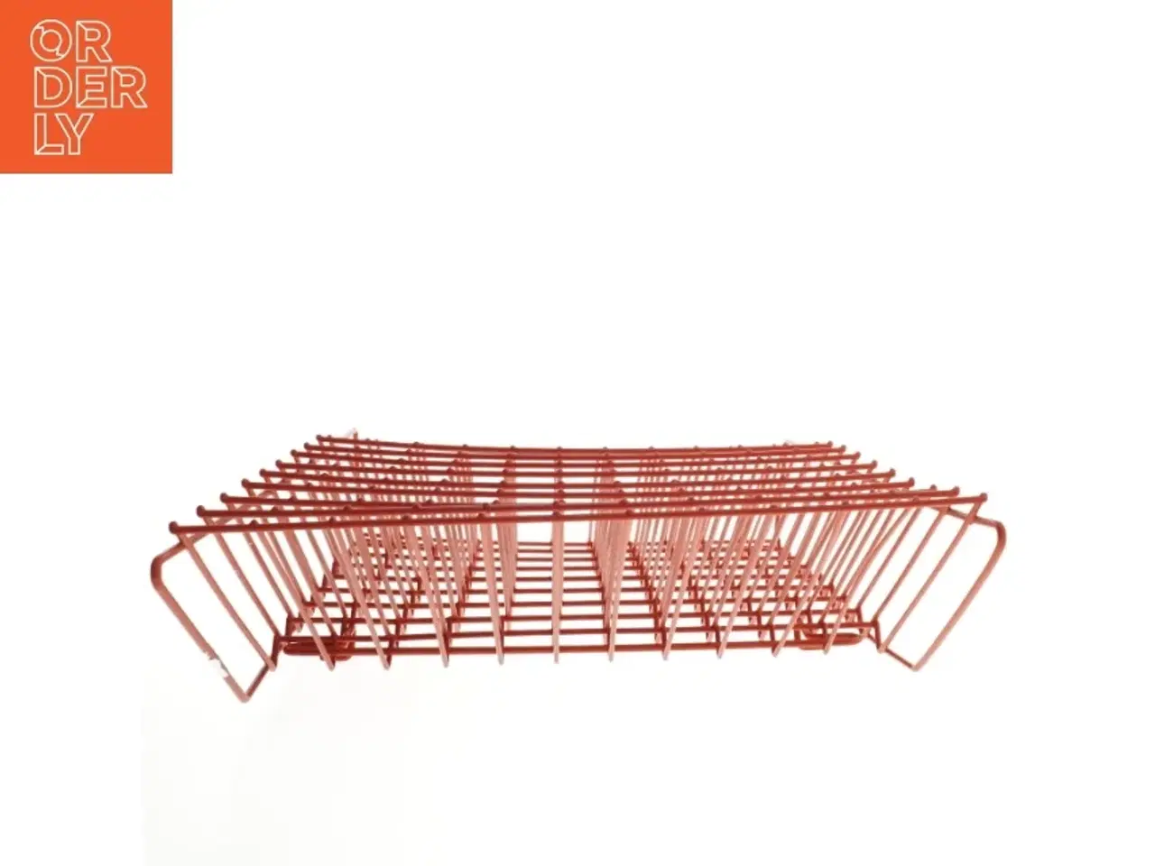 Billede 3 - Rød Vintage magasin trådkurv til opbevaring (str. 50x32 cm)