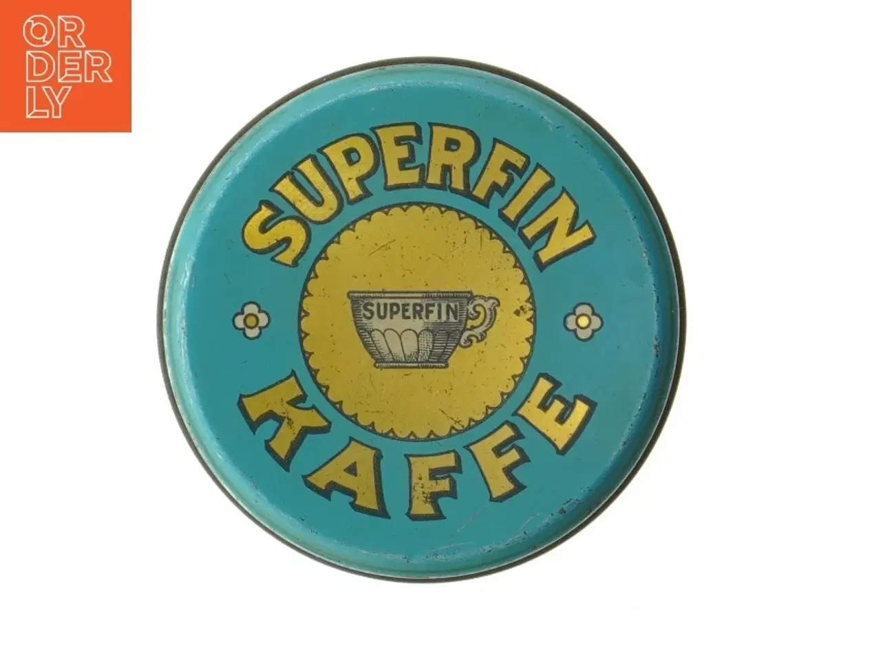 Billede 6 - Retro kaffedåse Superfin Kaffe (str. Ø 11 cm længde 16,5 cm)