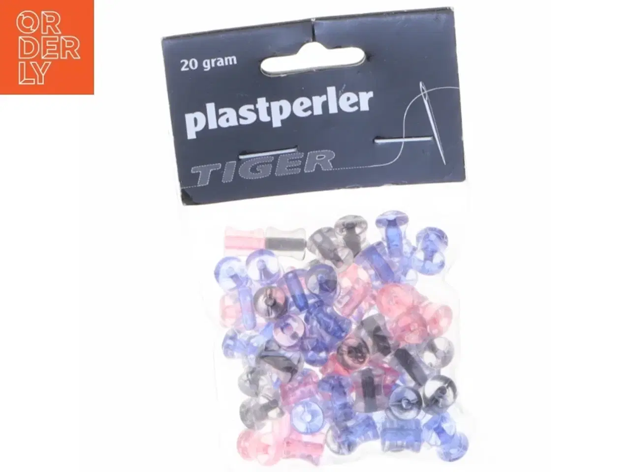 Billede 1 - Assorterede plastperler fra Tiger (str. Pose 6 x 5 cm)