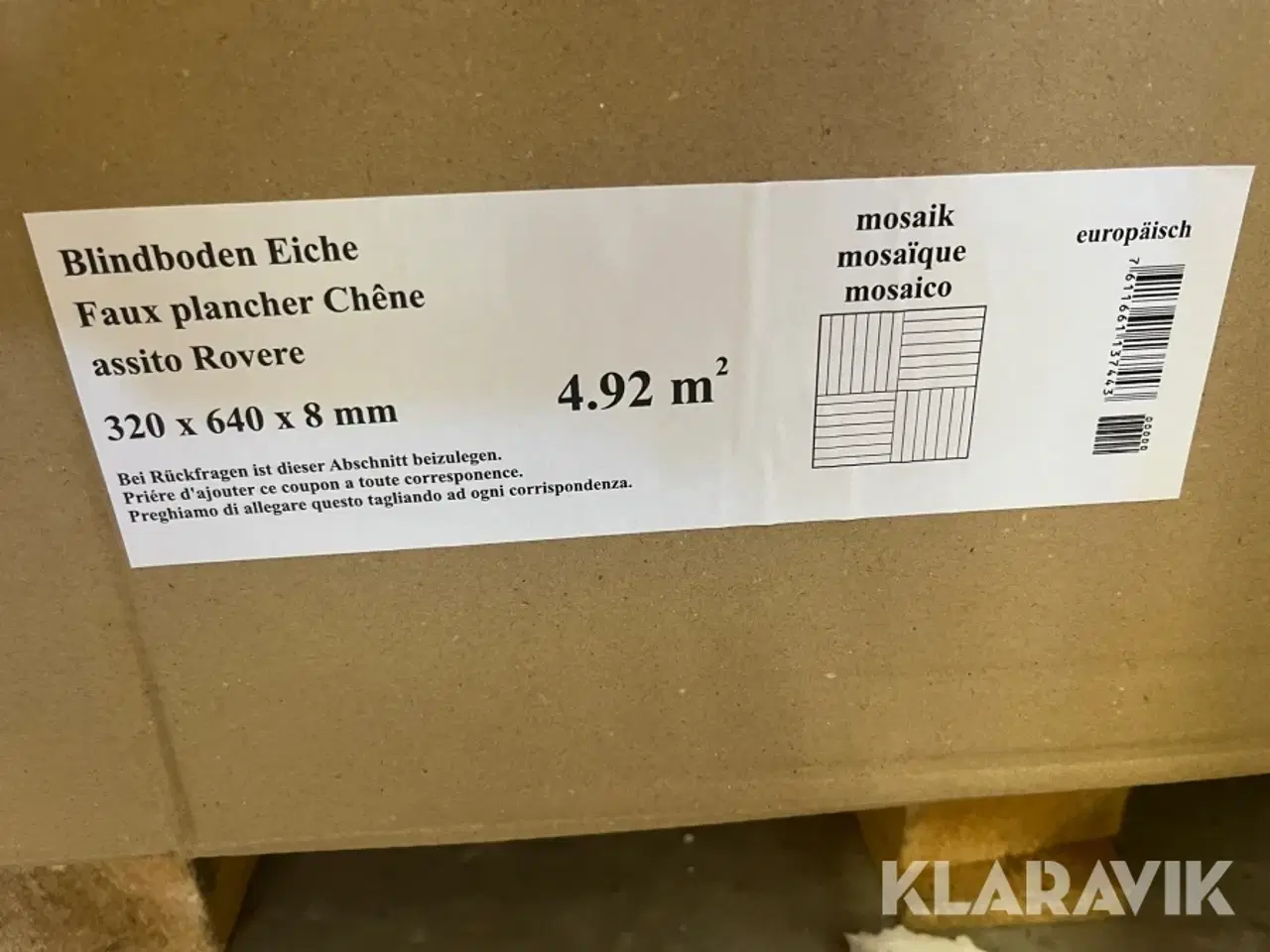 Billede 6 - Trægulv Blindboden Mosaik egetræsgulv - 1 Palle = 177,12 m2