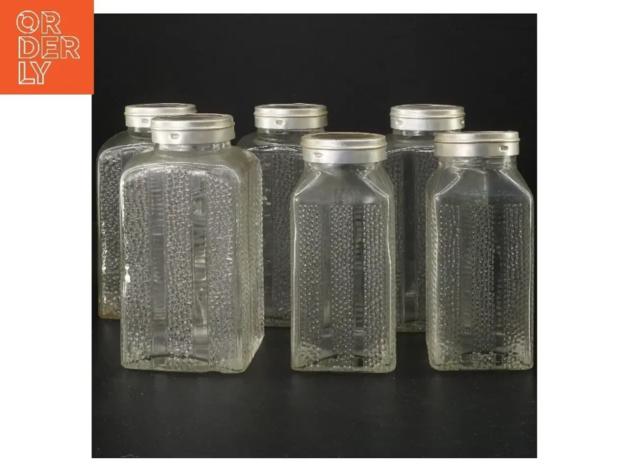 Billede 1 - Vintage glas opbevaringsbeholder (str. 13-15 cm)