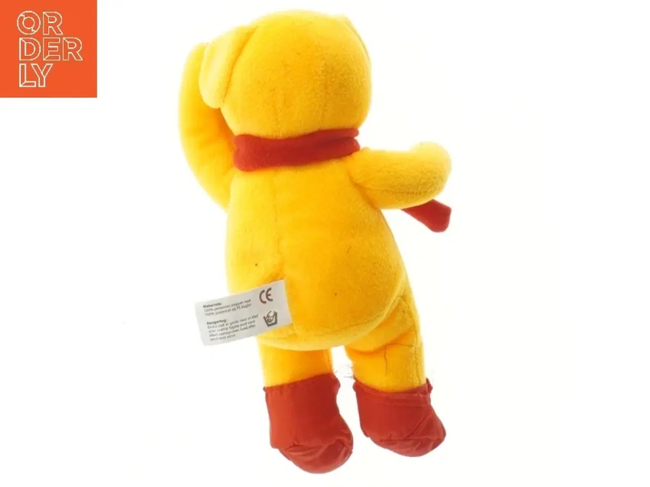 Billede 2 - Bamse fra DR med rød tørklæde og støvler fra Krea (str. 21 cm)