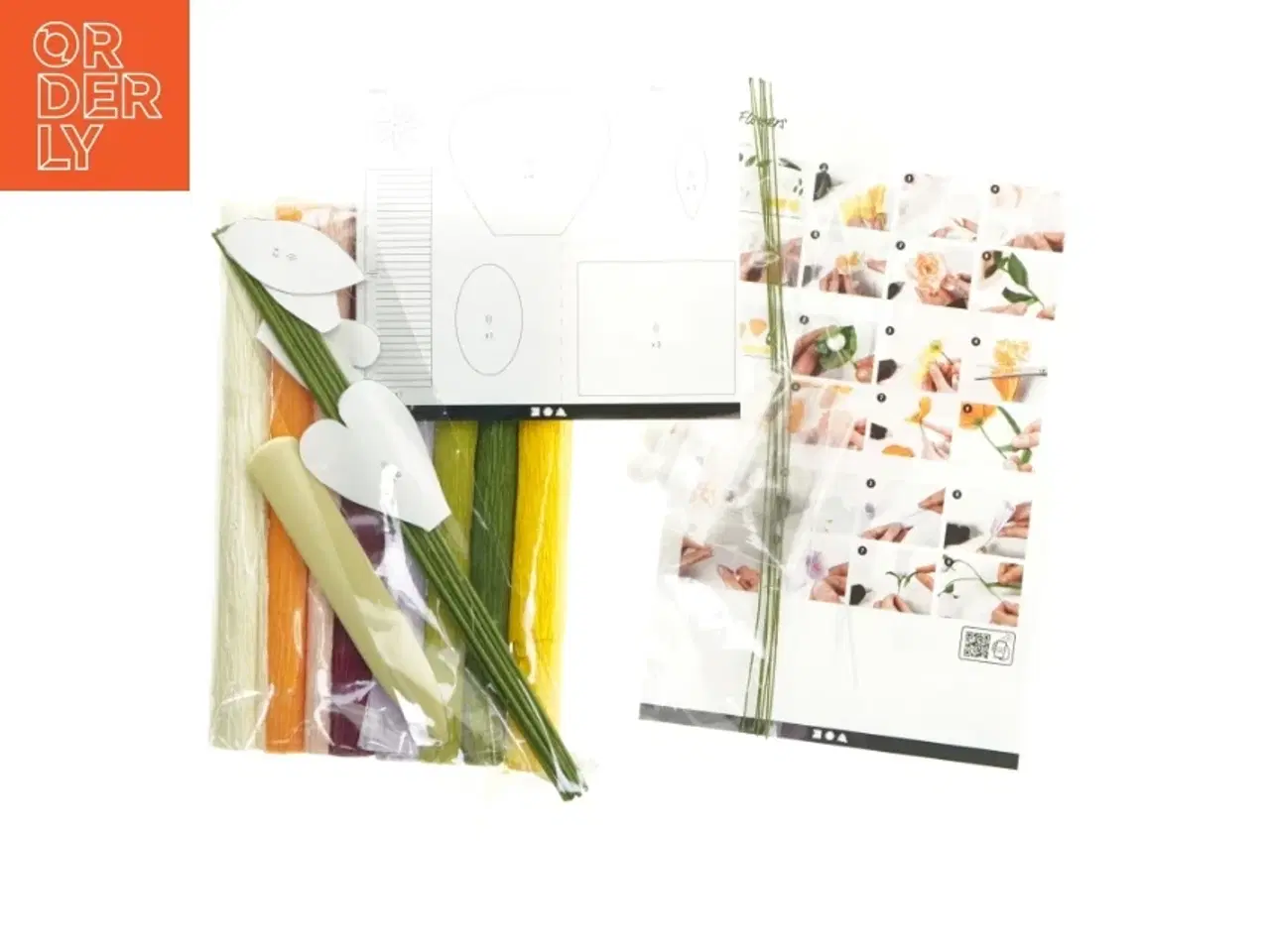Billede 3 - Crepe papir sæt til blomsterlavning