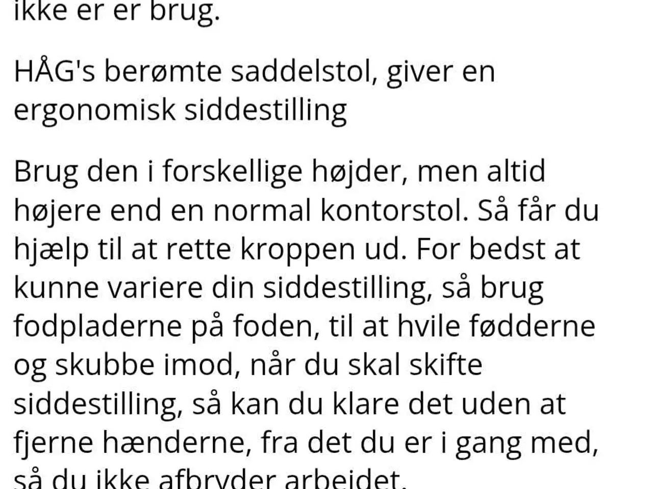 Billede 5 - Håg stol uden ryglæn. 5 hjul