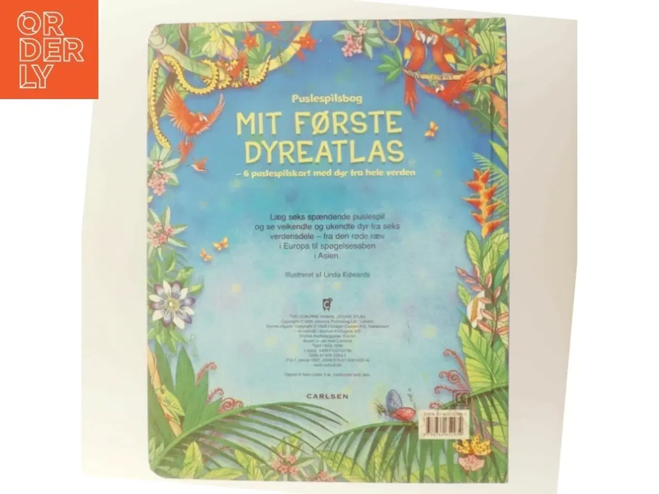 Billede 3 - Mit første dyreatlas : 6 puslespilskort med dyr fra hele verden (Bog)