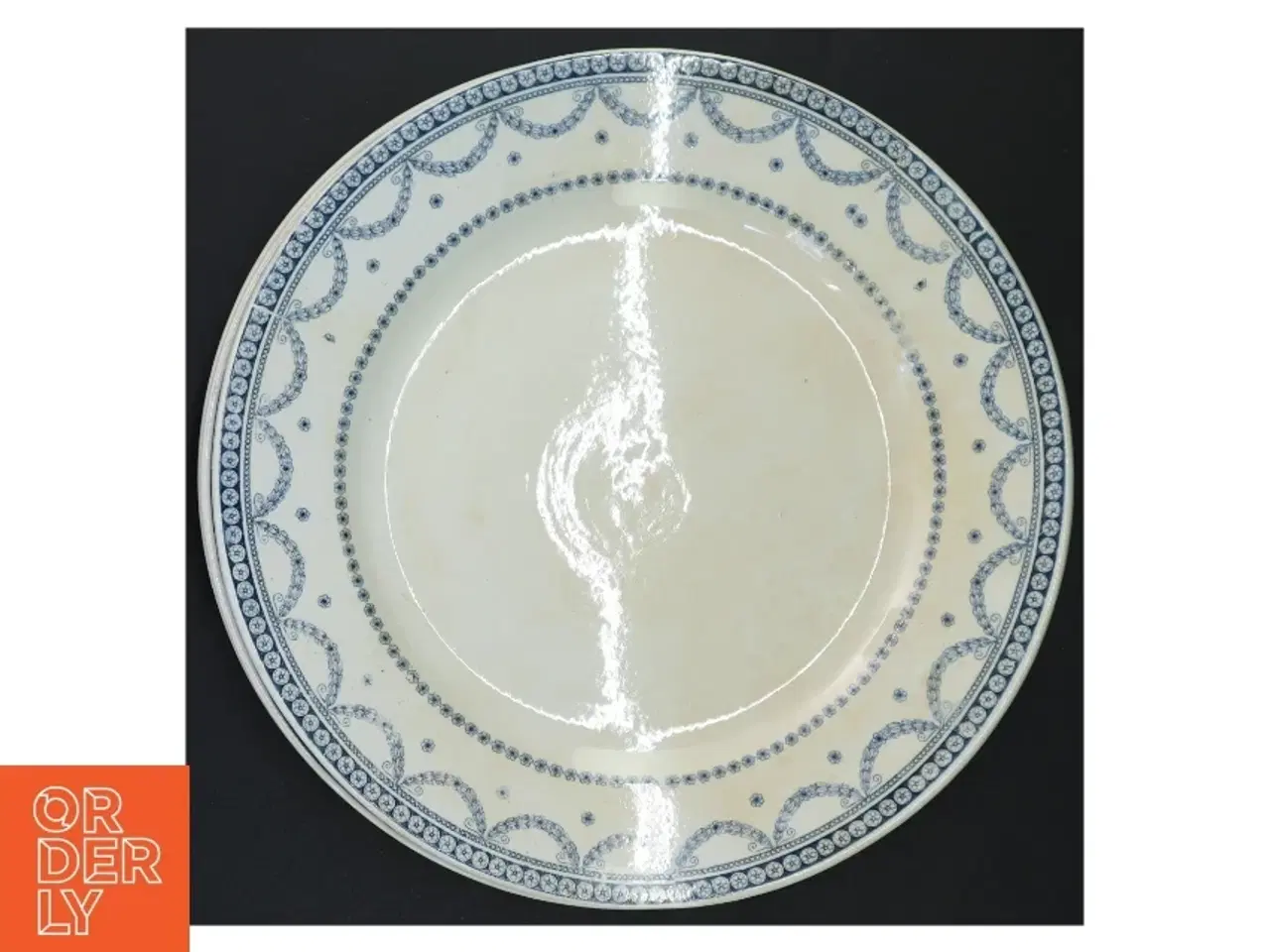 Billede 3 - Porcelænstallerkener med blågrøn dekoration fra Villeroy & Boch (str. Diameter 24 cm)