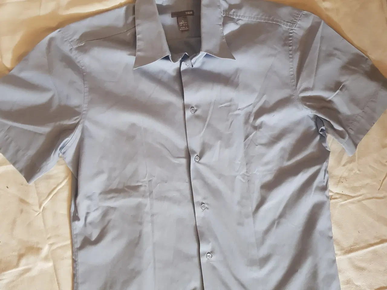 Billede 1 - Skjorte, H&M, str. L, lyseblå, Bomuld