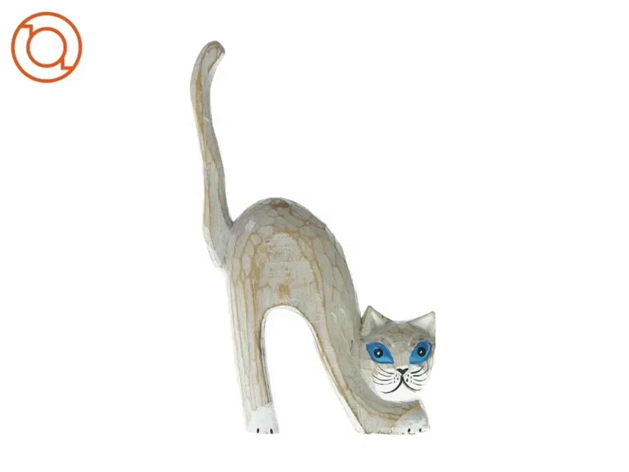 Billede 2 - Træskulptur kat