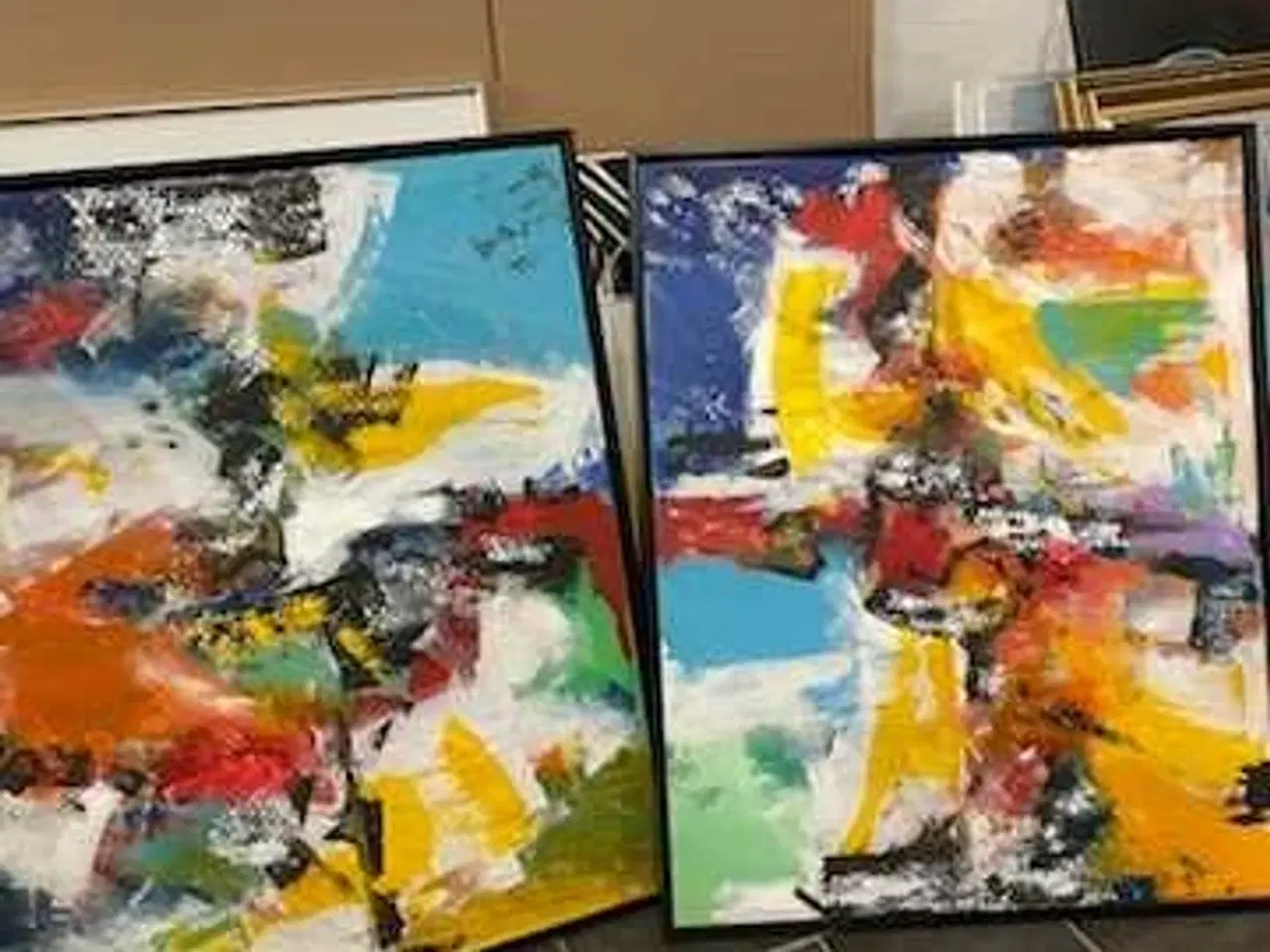 Billede 2 - Akryl på lærred tryk/ litografier