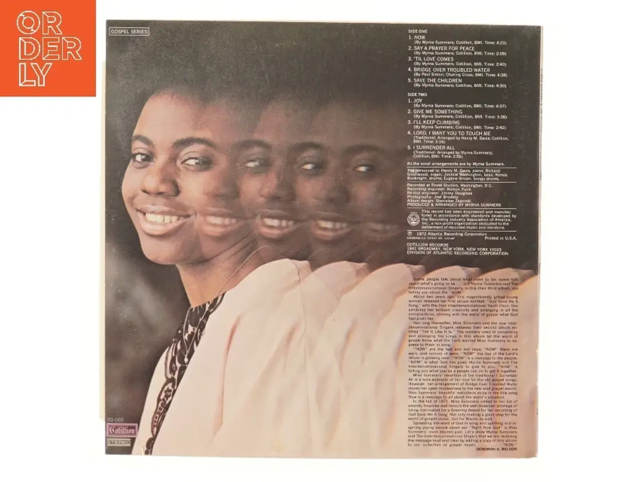 Billede 2 - Myrna Summers & The Interdenominational Singers - Now fra Cotillion LP