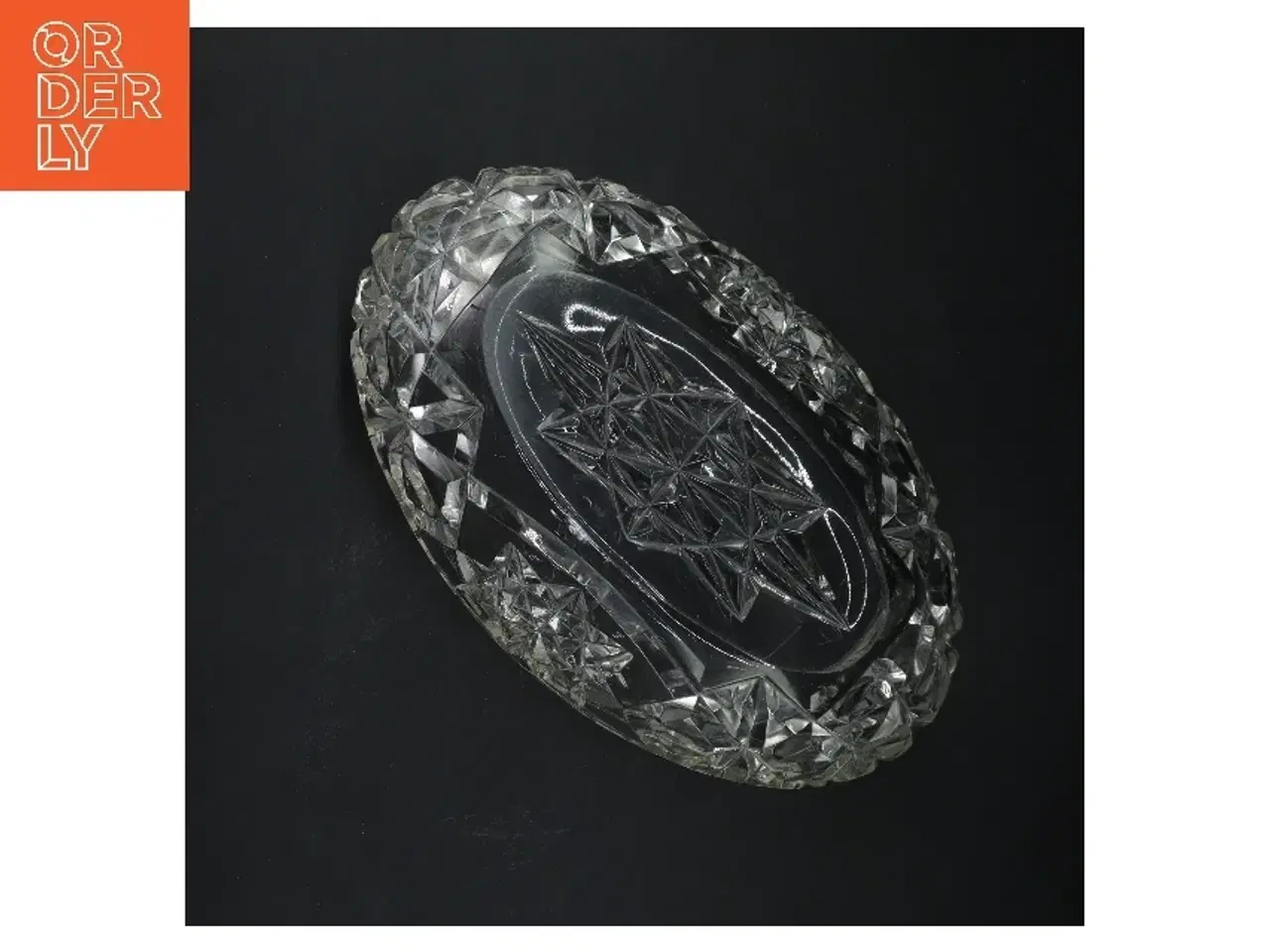 Billede 3 - Glasfad med mønster (str. Ø 15xØ 23x 10 cm)