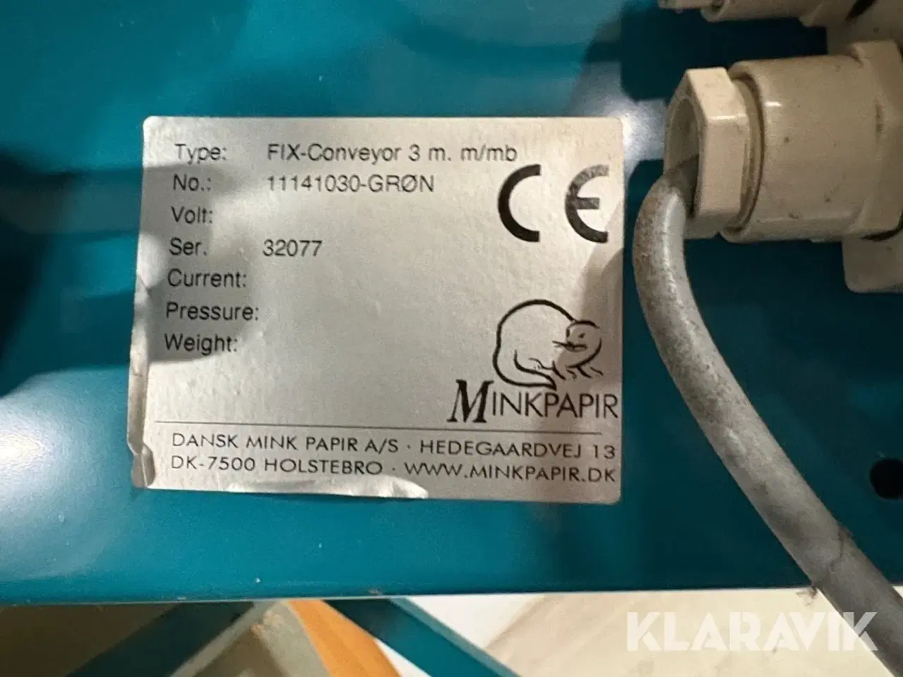 Billede 6 - Transportbånd Minkpapir FIX-Conveyor 3 m. m/mb