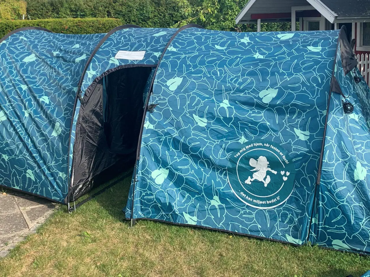 Billede 3 - Grøn-blåt 4/6-personers telt fra SmukFest 2022.