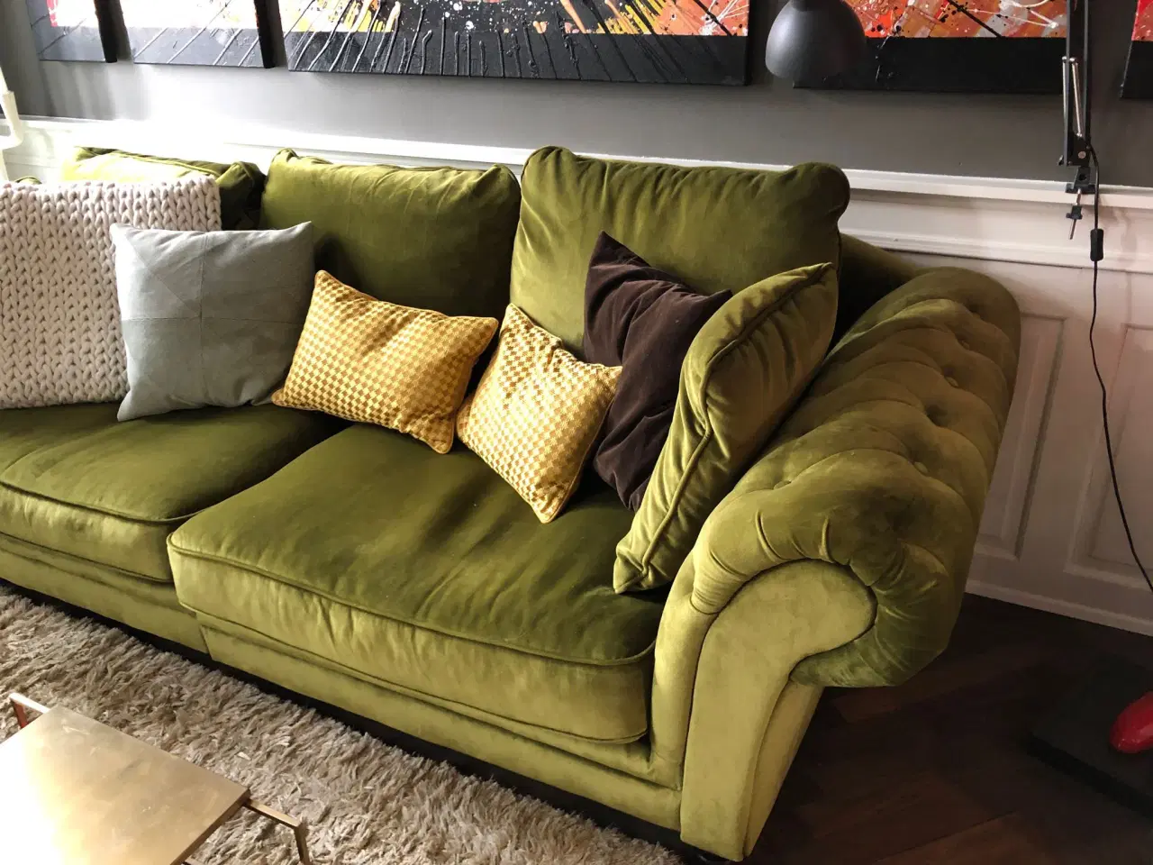 Billede 1 - Lækker, velour sofa