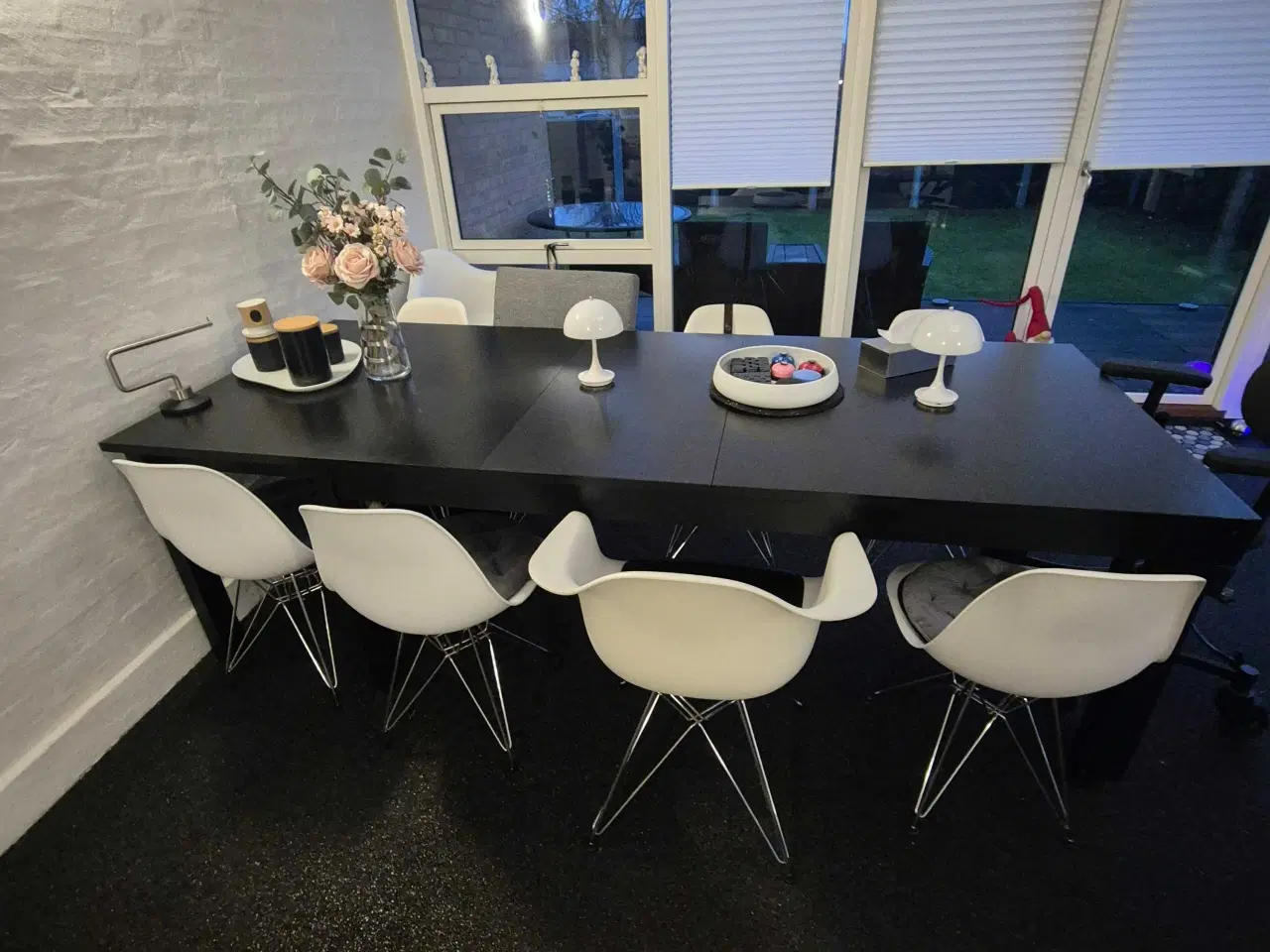 Billede 4 - Sortbejdset spisebord