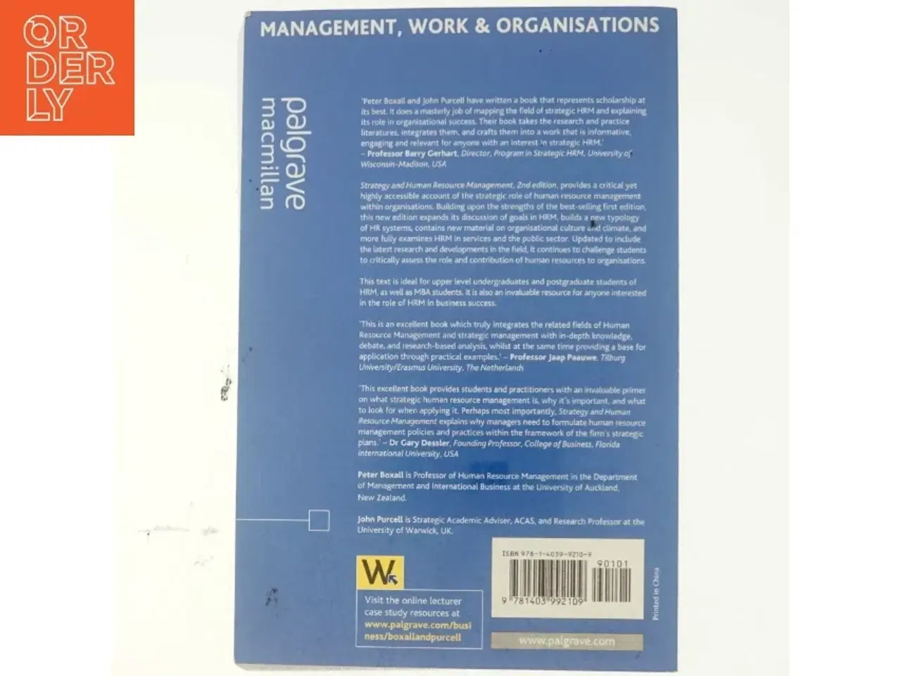 Billede 3 - Strategy and human resource management af Peter Boxall (Bog)